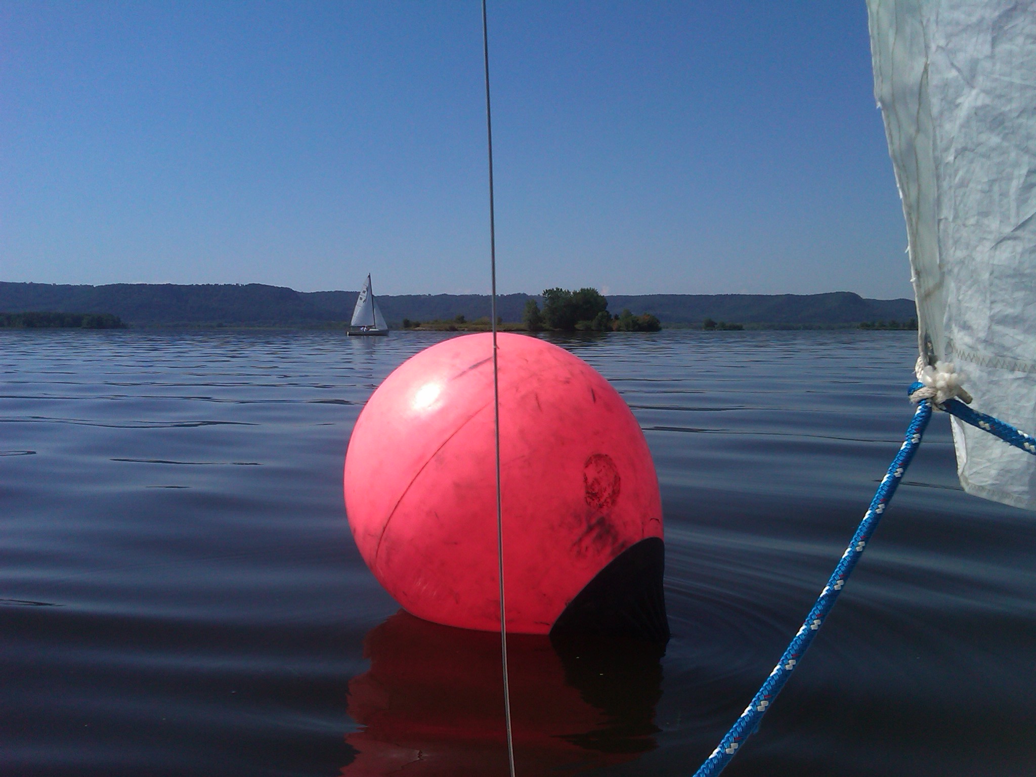 stalled at a racing buoy